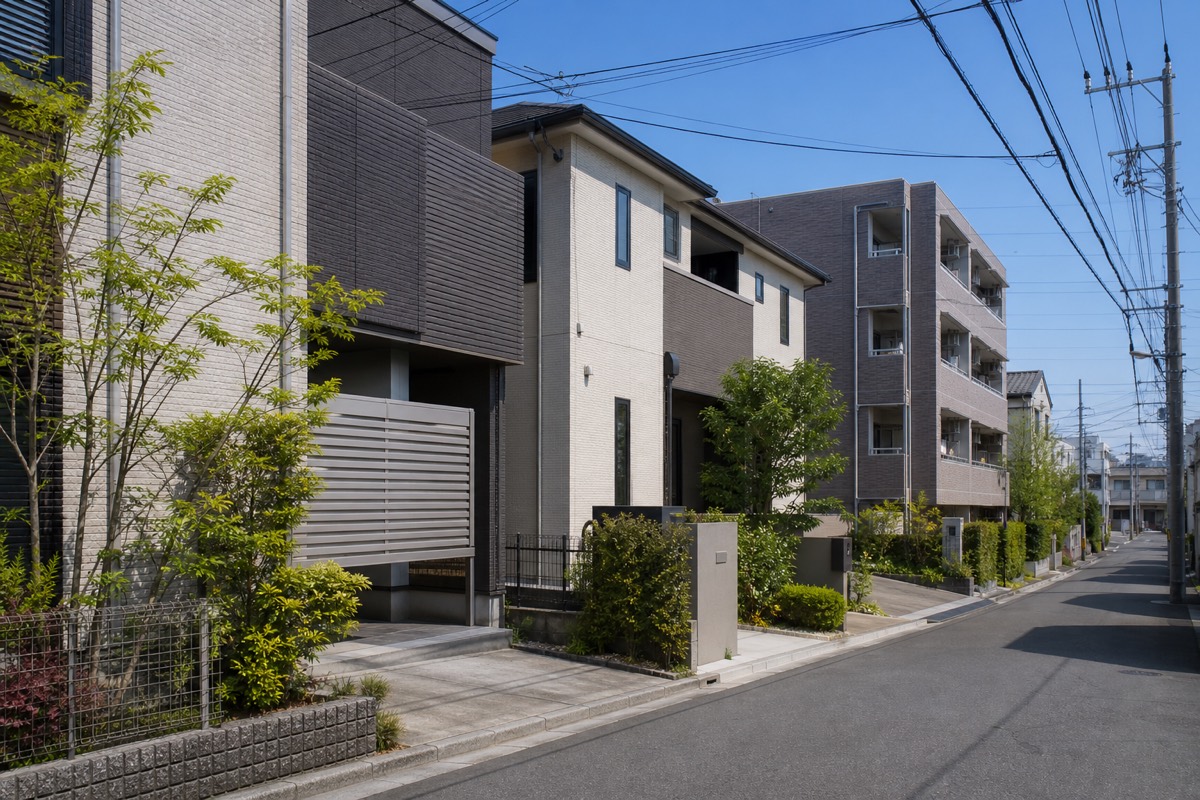 東京都内の落ち着いた住宅外観