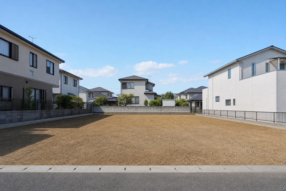 解体後にきれいに整地された住宅地の更地